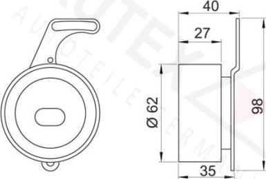 Autex 641709 - Spriegotājrullītis, Gāzu sadales mehānisma piedziņas siksna ps1.lv