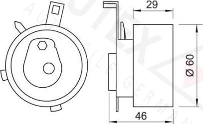 Autex 641776 - Spriegotājrullītis, Gāzu sadales mehānisma piedziņas siksna ps1.lv