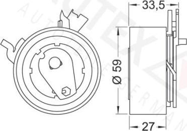 Autex 642002 - Spriegotājrullītis, Gāzu sadales mehānisma piedziņas siksna ps1.lv