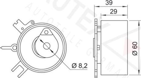 Autex 642078 - Spriegotājrullītis, Gāzu sadales mehānisma piedziņas siksna ps1.lv