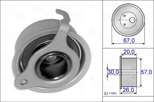 Autex 654923 - Spriegotājrullītis, Gāzu sadales mehānisma piedziņas siksna ps1.lv