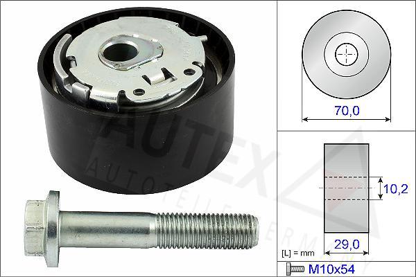 Autex 654698 - Spriegotājrullītis, Gāzu sadales mehānisma piedziņas siksna ps1.lv