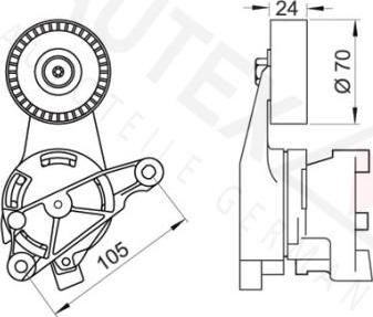 Autex 654084 - Siksnas spriegotājs, Ķīļsiksna ps1.lv