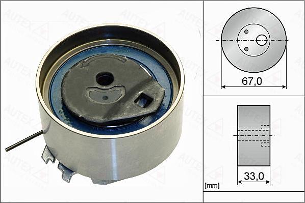 Autex 654854 - Spriegotājrullītis, Gāzu sadales mehānisma piedziņas siksna ps1.lv