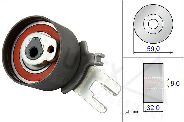 Autex 654825 - Spriegotājrullītis, Gāzu sadales mehānisma piedziņas siksna ps1.lv