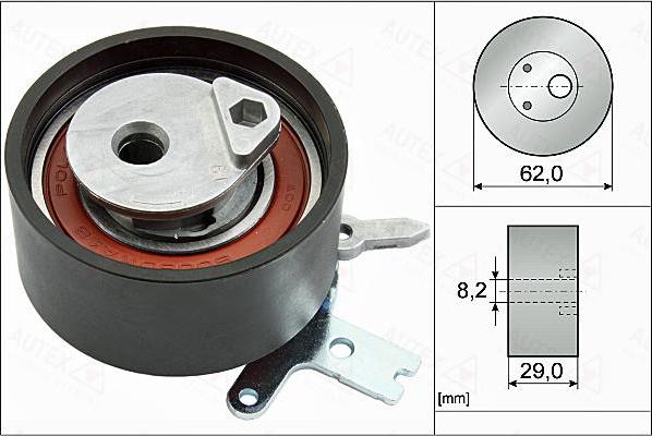 Autex 655087 - Spriegotājrullītis, Gāzu sadales mehānisma piedziņas siksna ps1.lv