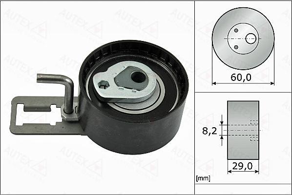 Autex 655150 - Spriegotājrullītis, Gāzu sadales mehānisma piedziņas siksna ps1.lv