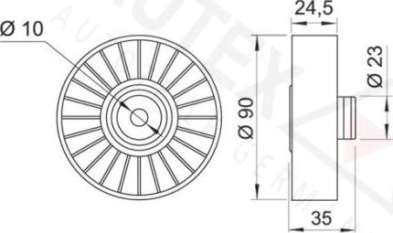 Autex 651952 - Parazīt / Vadrullītis, Ķīļrievu siksna ps1.lv