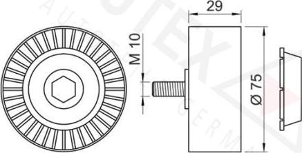 Autex 651738 - Parazīt / Vadrullītis, Ķīļrievu siksna ps1.lv