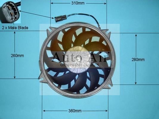 Auto Air Gloucester 05-1125 - Elektromotors, Dzes. sist. radiatora ventilators ps1.lv