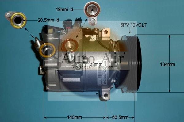 Auto Air Gloucester 14-9690 - Kompresors, Gaisa kond. sistēma ps1.lv