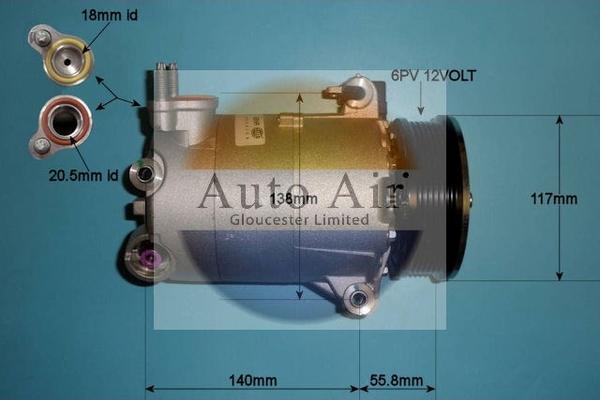 Auto Air Gloucester 14-1048 - Kompresors, Gaisa kond. sistēma ps1.lv