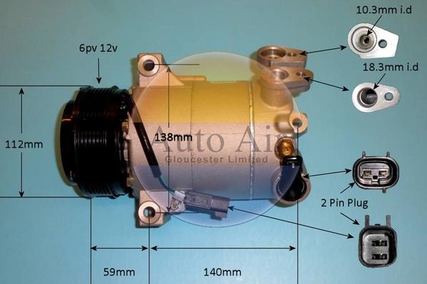 Auto Air Gloucester 14-1055p - Kompresors, Gaisa kond. sistēma ps1.lv