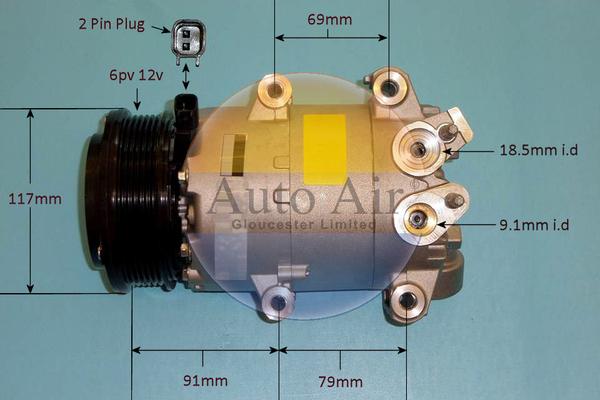 Auto Air Gloucester 14-1060 - Kompresors, Gaisa kond. sistēma ps1.lv