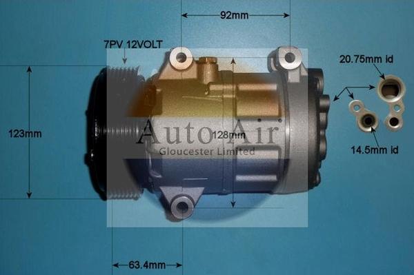 Auto Air Gloucester 14-1115P - Kompresors, Gaisa kond. sistēma ps1.lv