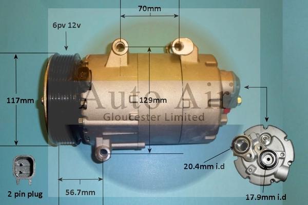 Auto Air Gloucester 14-1139P - Kompresors, Gaisa kond. sistēma ps1.lv