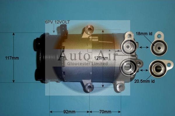 Auto Air Gloucester 14-1138P - Kompresors, Gaisa kond. sistēma ps1.lv