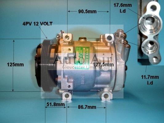 Auto Air Gloucester 14-1201 - Kompresors, Gaisa kond. sistēma ps1.lv