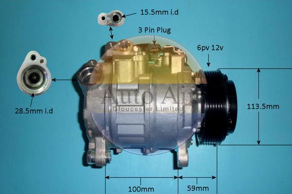 Auto Air Gloucester 14-2079P - Kompresors, Gaisa kond. sistēma ps1.lv