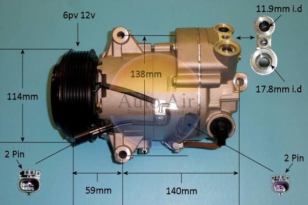 Auto Air Gloucester 14-7479P - Kompresors, Gaisa kond. sistēma ps1.lv