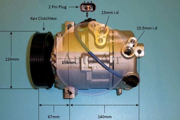 Auto Air Gloucester 14-7009P - Kompresors, Gaisa kond. sistēma ps1.lv
