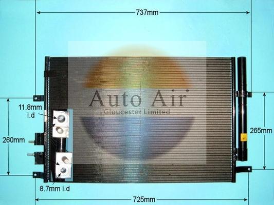 Auto Air Gloucester 16-9640 - Kondensators, Gaisa kond. sistēma ps1.lv