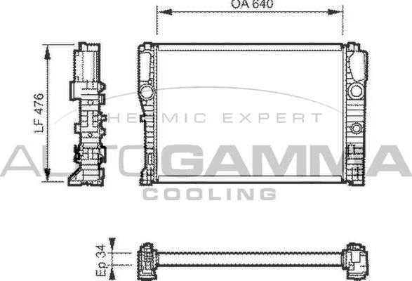 Autogamma 104541 - Radiators, Motora dzesēšanas sistēma ps1.lv