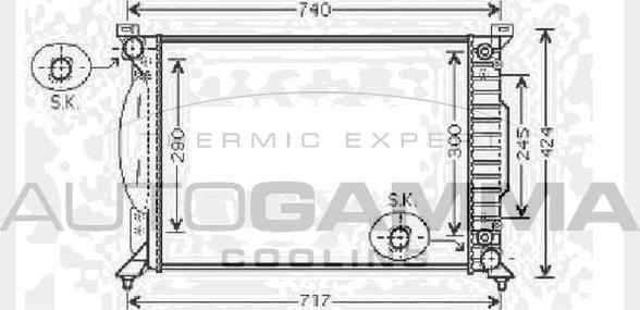 Autogamma 104500 - Radiators, Motora dzesēšanas sistēma ps1.lv