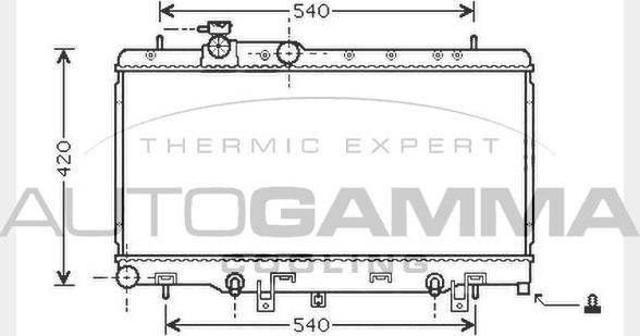 Autogamma 104314 - Radiators, Motora dzesēšanas sistēma ps1.lv