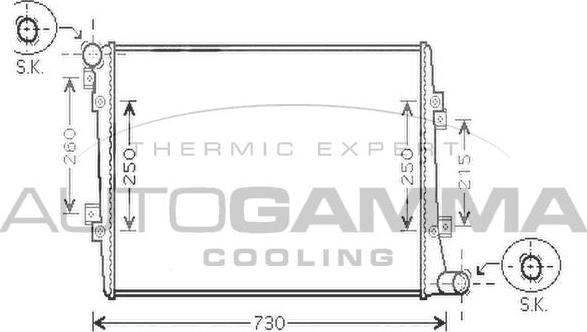 Autogamma 104245 - Radiators, Motora dzesēšanas sistēma ps1.lv