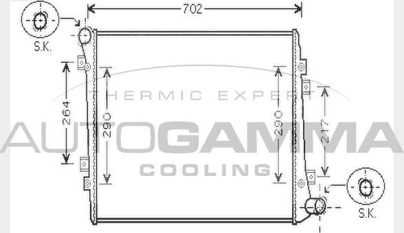 Autogamma 104748 - Radiators, Motora dzesēšanas sistēma ps1.lv