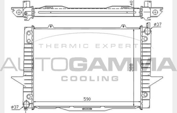 Autogamma 104753 - Radiators, Motora dzesēšanas sistēma ps1.lv