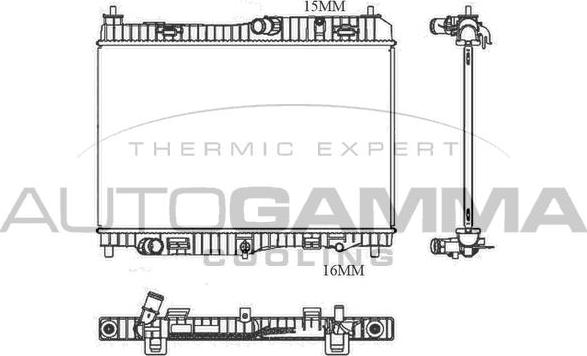 Autogamma 105685 - Radiators, Motora dzesēšanas sistēma ps1.lv