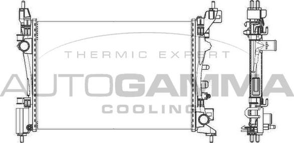 Autogamma 105624 - Radiators, Motora dzesēšanas sistēma ps1.lv