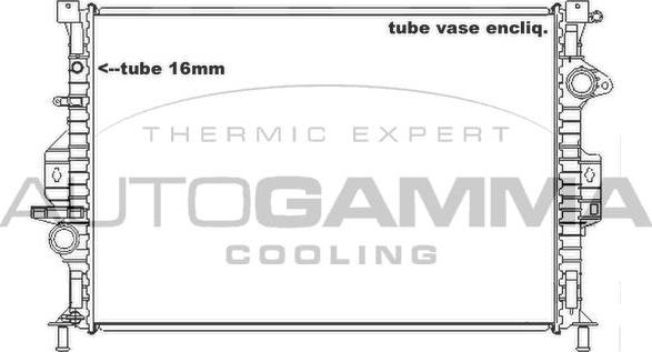 Autogamma 105161 - Radiators, Motora dzesēšanas sistēma ps1.lv