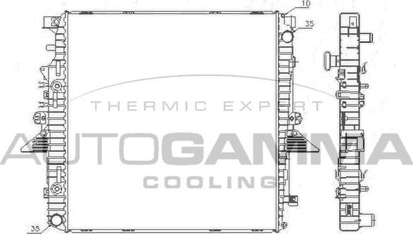 Autogamma 105262 - Radiators, Motora dzesēšanas sistēma ps1.lv