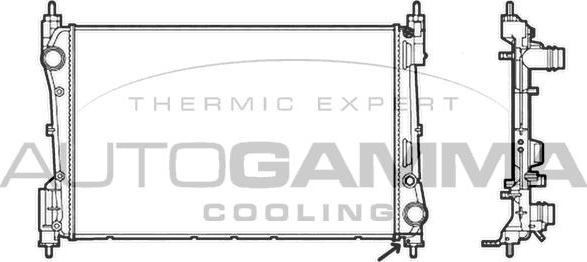 Autogamma 105791 - Radiators, Motora dzesēšanas sistēma ps1.lv