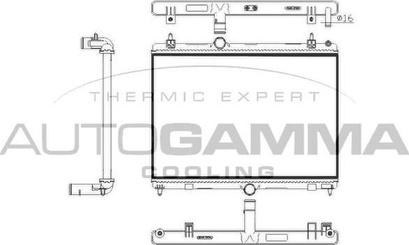 Autogamma 105770 - Radiators, Motora dzesēšanas sistēma ps1.lv