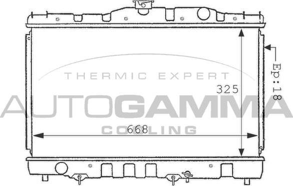 Autogamma 100996 - Radiators, Motora dzesēšanas sistēma ps1.lv