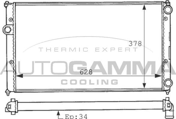 Autogamma 100951 - Radiators, Motora dzesēšanas sistēma ps1.lv