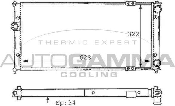 Autogamma 100952 - Radiators, Motora dzesēšanas sistēma ps1.lv