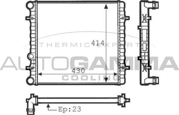 Autogamma 100968 - Radiators, Motora dzesēšanas sistēma ps1.lv