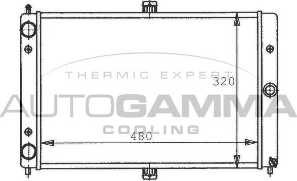 Autogamma 100444 - Radiators, Motora dzesēšanas sistēma ps1.lv