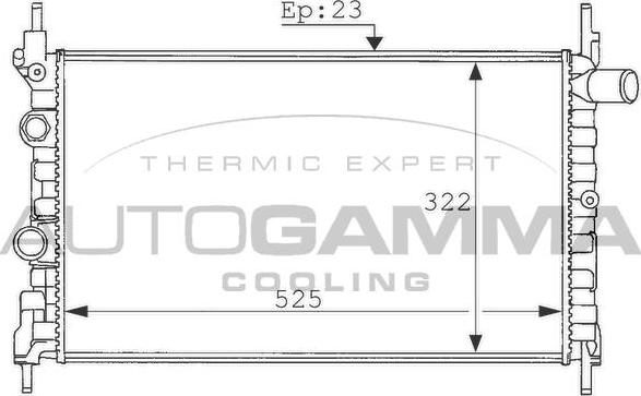 Autogamma 100687 - Radiators, Motora dzesēšanas sistēma ps1.lv