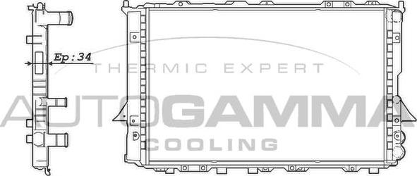 Autogamma 100057 - Radiators, Motora dzesēšanas sistēma ps1.lv