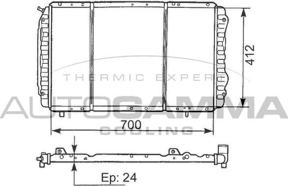 Autogamma 100190 - Radiators, Motora dzesēšanas sistēma ps1.lv