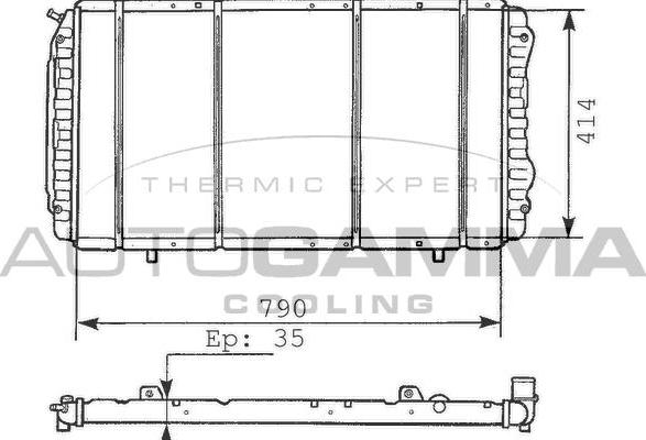 Autogamma 100191 - Radiators, Motora dzesēšanas sistēma ps1.lv