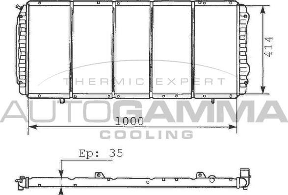 Autogamma 100192 - Radiators, Motora dzesēšanas sistēma ps1.lv