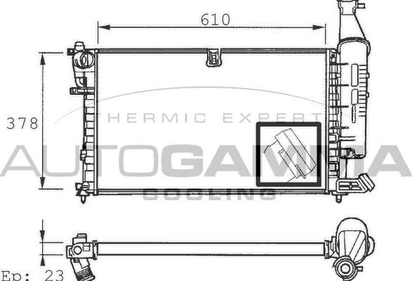 Autogamma 100156 - Radiators, Motora dzesēšanas sistēma ps1.lv