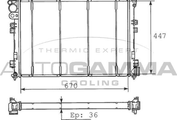 Autogamma 100187 - Radiators, Motora dzesēšanas sistēma ps1.lv